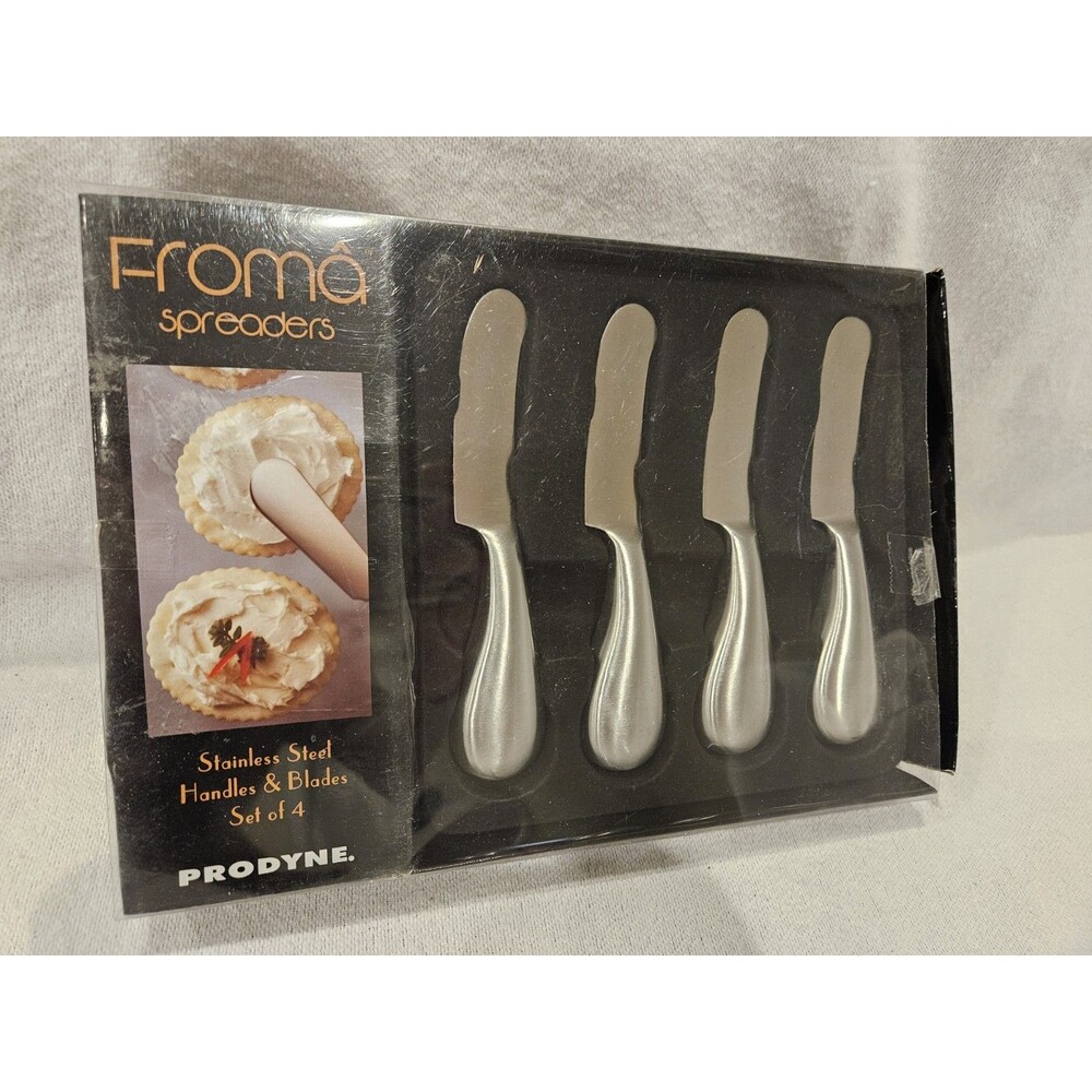 Prodyne Metalla Stainless Steel Spreaders Butter Jam Appetizers Set of 4